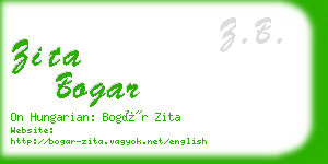 zita bogar business card